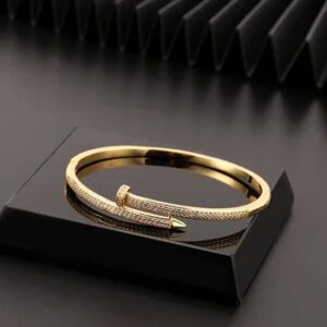 New niche ins style high-end design with personalized micro inlaid zircon nail opening women's bracelet