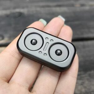 Owl Push Slider Fidget Slider Toy Adult Metal Fidget Toy Finger Push Spin Coins Decompression Toys EDC Gear Haptic Slider Gift