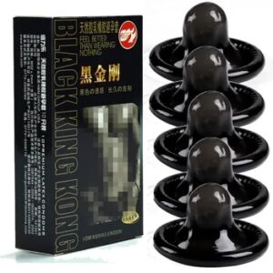 Penis Condoms 10 pcs Black Gold Ultra Thin Penis Sleeve Natural Latex Sex Toys For Adults 18 Men Delay Ejaculation Sexy Toys