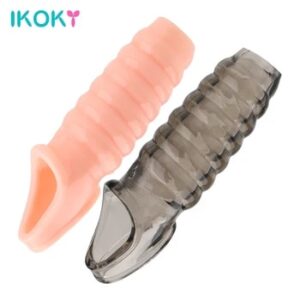 Penis Enlargement Sex Toys For Men Cock Ring Stretcher Extender Sleeve Reusable Condoms Goods Adults Products Erotic Couple Tool