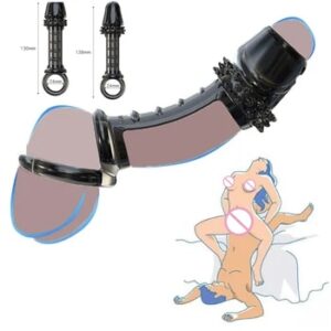 Penis Extender Delay Ejaculation Reusable Penis Sleeve Silicone Cover Enlargement Sex Toys For Men Semen Lock Ring Sex Shop