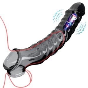 Penis Sleeve Extensions Condom Male Enlargement Delay Vibrators Clits Massager Cock Ring Vibrating Penis Cover Sex Toys For Men