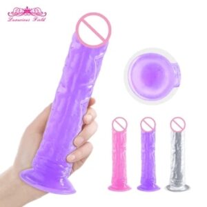 Realistic Dildo With Strong Suction Cup Erotic Jelly Dildo Sex Toys for Woman Artificial Penis G-spot Simulation Anal Butt Plug