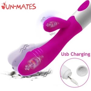 Rechargeable Dildo Rabbit Vibrator Dual Vibration G Spot Vagina Massager AV Stick Clitoris Sex Toys for Women Female Masturbator