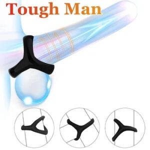 Reusable Silicone Penis Ring for Men 3 in 1 Ultra Soft Stretchy Cock Ring Penis Enlargement Delayed Ejaculation Sex Toy for Men