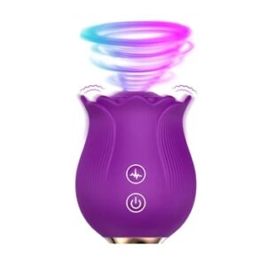 Rose Shape Vagina Sucking Vibrator Intimate Nipple Sucker Oral Licking Clitoris Stimulation Thrusting Powerful Sex Toy for Women