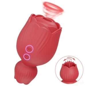 Rose-Sucking Tongue Licking Vibrator for Women Clitoris Stimulator Nipple Vacuum Clit Sucker Female Masturbator Sex Toy