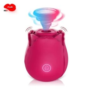 Rose shape vagina sucking vibrator kiss pussy nipple sucker oral licking clitoris stimulation masturbating sex toys for women