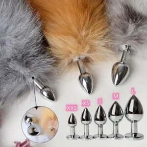 Separable Metal Anal Plug Real Fox Tail Role Play Butt Plug Anal Sex Tail Adult Products Sex Toy for Woman Couples Men Sexy Shop