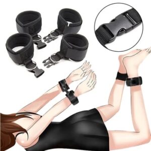 Sex Toys For Copule Fetish Porno Slave Bondage BDSM Handcuffs & Ankle Cuffs Bed Restraint Set Sex Shop Adult Games Accessories