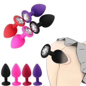 Silicone Butt Plug Anal Plug Unisex Sex Stopper 3 Different Size Adult Products for Men/Women Anal Trainer for Couples Sex Toys