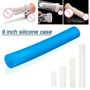 Silicone Sleeve Penis Extender Pump Vacuum Cap Accessories Enlargement Glans Protector Reusable Various Sizes Dick Clamping Kit