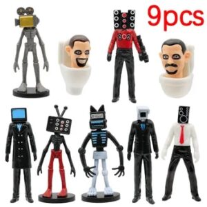 Skibidi Toilet Figure Toys VS Speaker Man TV Man Camara Man Action Figures Dolls Fans Gift 6pcs/8pcs/9pcs/12pcs/Set