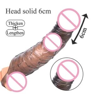 Soft Realistic Penis Extension Cock Sleeve Reusable Condom Penis Enlarger Delay Condoms For Men Dildo Enhancer Sex Toys Sex Shop