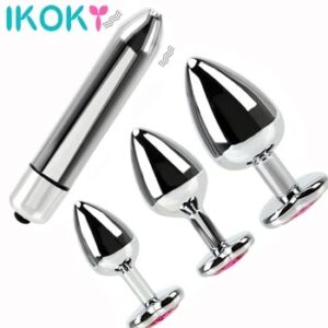 Stainless Steel Butt Plug Vibrators For Women Vaginal Erotic Massager Sex Products Anal Plugs Dildo Beads Sex Toy Vagina Insert