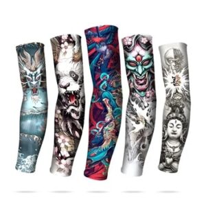 Tattoo Sleeves Seamless Men Armguard Outdoor Biker Gloves Driving Sunscreen Longsleeve Ice Silk Summer Women Mitts Arm Sleeves