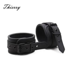 Thierry Adjustable Erotic PU Leather Handcuffs Wrist Ankle Cuffs Bondage Restraints Adult Games BDSM Sex Toys Exotic Accessories