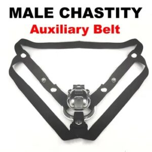 Upgraded Freely Adjustable Auxiliary Belt 18+Male Chastity Cage Anti-off Device Elastic Band BDSM Bandage Adult Sextoy for Man