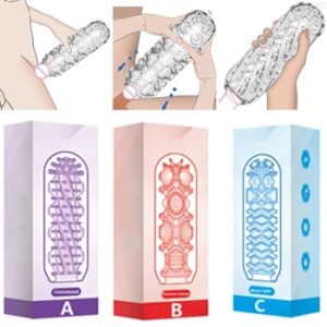 men's masturbation cup See throght TPE suction Cup for Men Safe Soft Fidget Toy Orgasm Male Masturbator Sex Toy Realistic Vagina